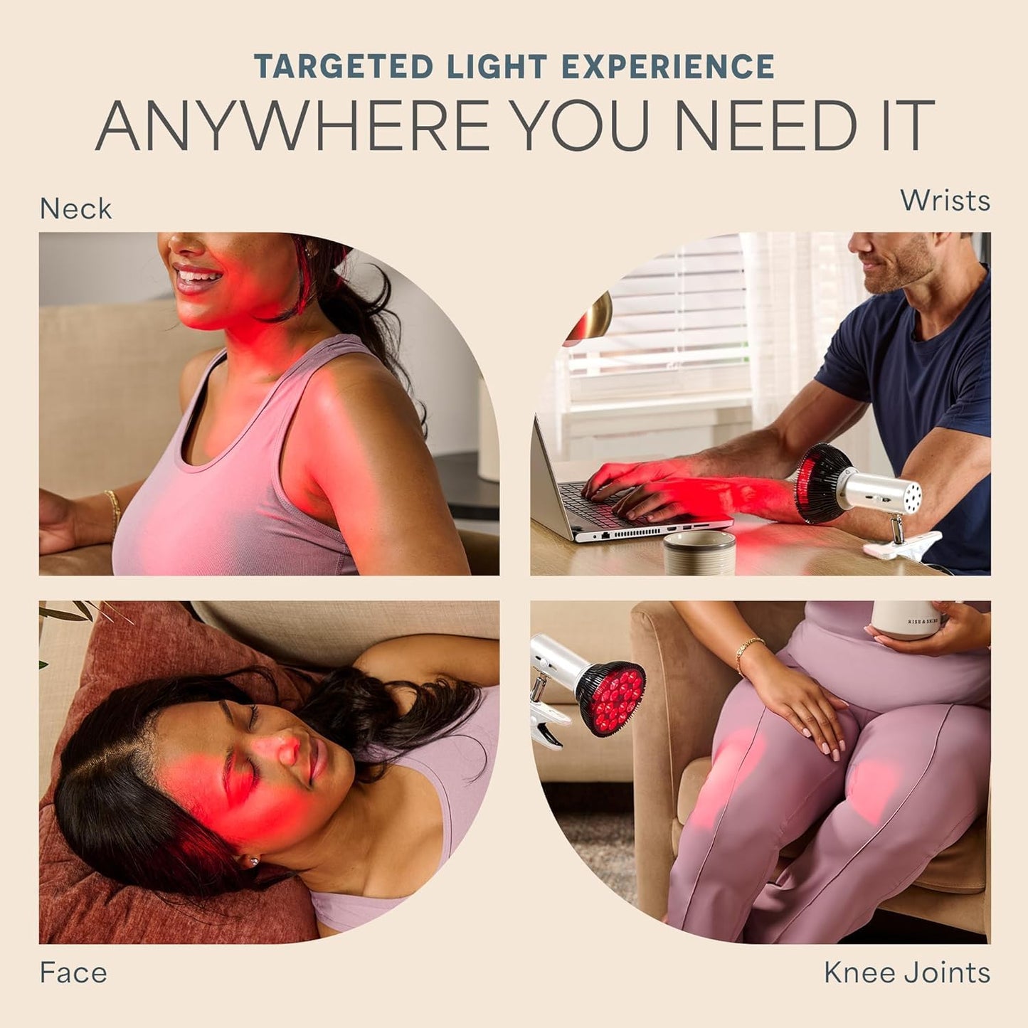 Red Light Therapy Lamp - Infraglow Infrared Red Light Therapy Bulb with 18 Leds & Clip-On Lamp - at Home Infrared Bulb for Daily Wellness and Relaxation