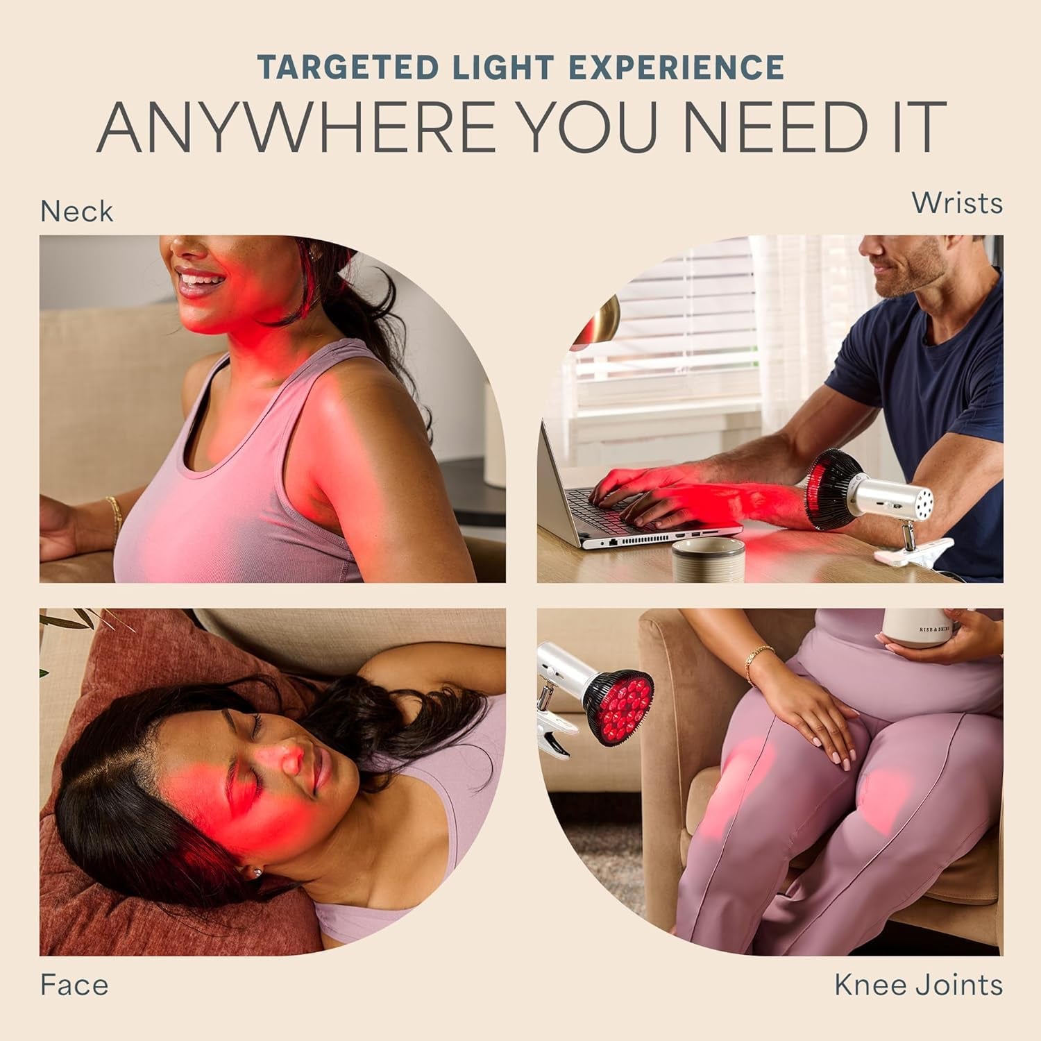 Red Light Therapy Lamp - Infraglow Infrared Red Light Therapy Bulb with 18 Leds & Clip-On Lamp - at Home Infrared Bulb for Daily Wellness and Relaxation