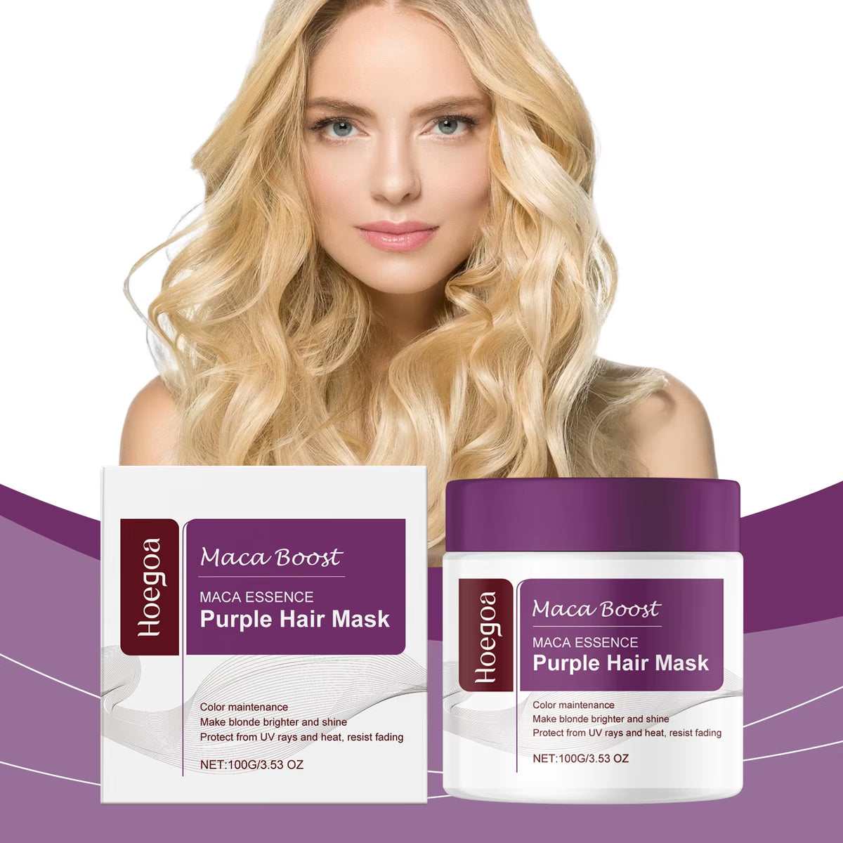 Magical Purple Hair Mask – Professional Toning Treatment for Blonde, Silver, Gray & Highlighted Hair to Eliminate Brass and Yellow Tones