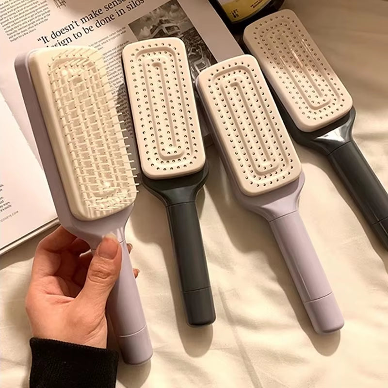 Rotatable Self Cleaning Hair Brush Massage Air Cushion Comb Magic Retractable Comb for Women Anti-Static Hair Smoothing Comb