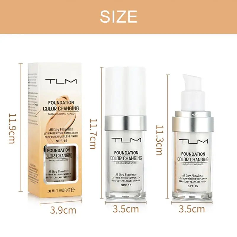 TLM Magic Match Foundation – Color-Changing, Long-Lasting Matte Liquid for Hydrated, Flawless Skin All Day