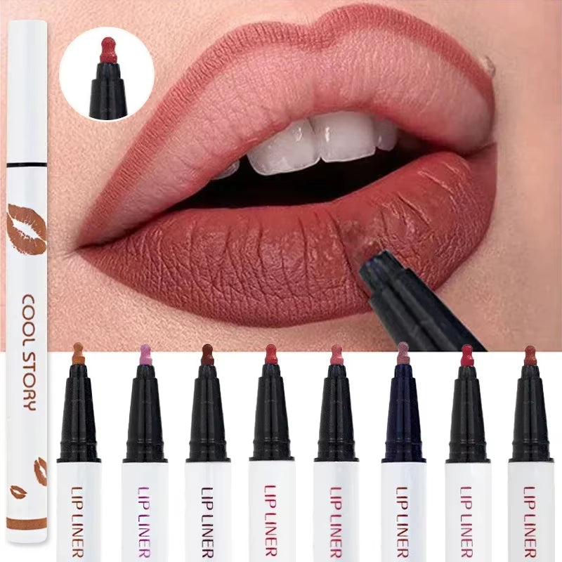 Cool Story Matte Liquid Lip Liner Pencil – Long-Lasting, Smudge-Proof Lip Stick for Bold, Defined, Natural-Looking Lips