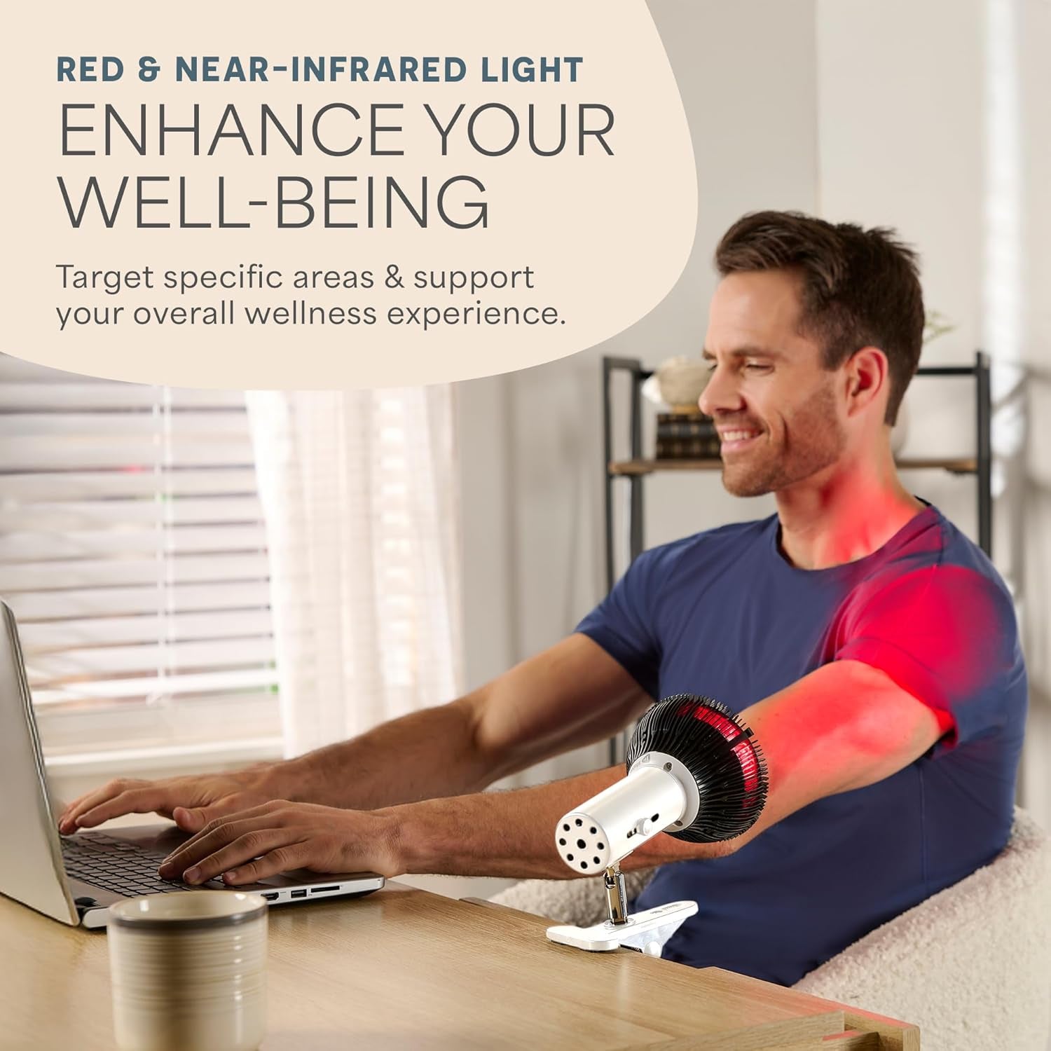 Red Light Therapy Lamp - Infraglow Infrared Red Light Therapy Bulb with 18 Leds & Clip-On Lamp - at Home Infrared Bulb for Daily Wellness and Relaxation