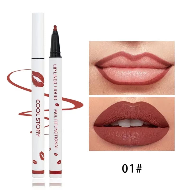 Cool Story Matte Liquid Lip Liner Pencil – Long-Lasting, Smudge-Proof Lip Stick for Bold, Defined, Natural-Looking Lips