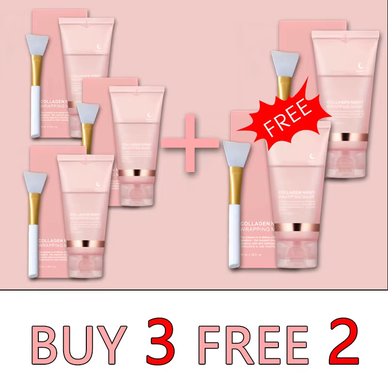 DermaGlow™ 5PC Korean Collagen Peel-Off Mask – Elasticity Boost & Deep Hydration for Radiant, Firm Skin