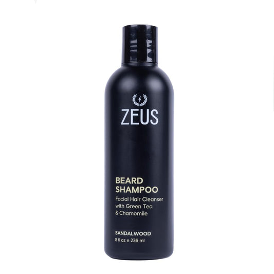 Beard Shampoo Wash, Infused with Green Tea & Natural Ingredients to Cleanse and Soften Beard – 8 Oz. Made in USA – Sandalwood